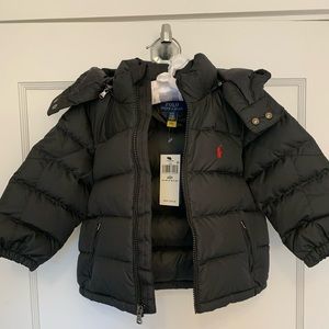 Toddler Boys Ralph Lauren Black Winter Coat 2T